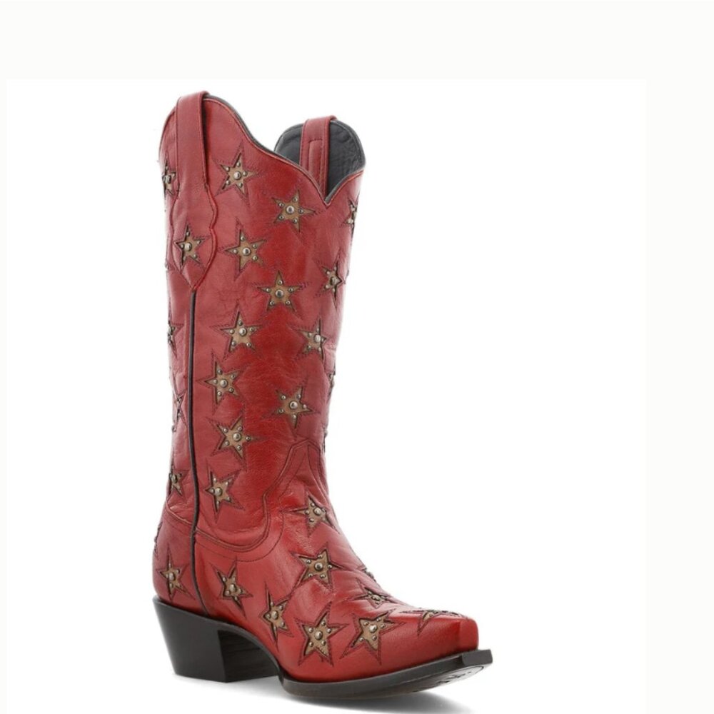 Black Star Women's Marfa Star Inlay Studded Cowboy Boots - size 8.5 - never worn